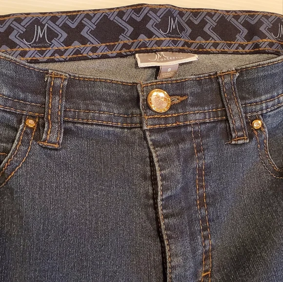 JM Collection Comfort Stretch Waist Straight leg Jeans size 8 - Picture 11 of 16